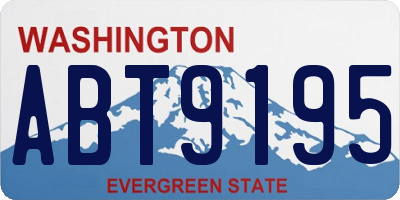 WA license plate ABT9195
