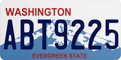 WA license plate ABT9225