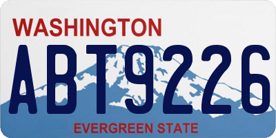 WA license plate ABT9226