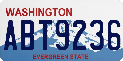 WA license plate ABT9236