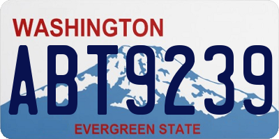 WA license plate ABT9239
