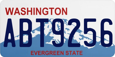 WA license plate ABT9256