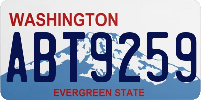 WA license plate ABT9259
