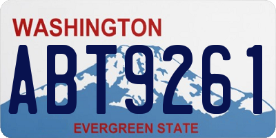 WA license plate ABT9261