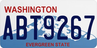 WA license plate ABT9267