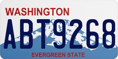 WA license plate ABT9268
