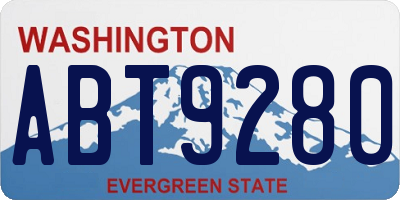 WA license plate ABT9280