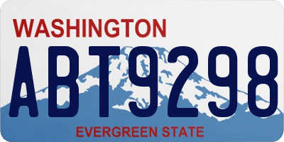 WA license plate ABT9298