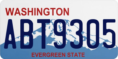 WA license plate ABT9305