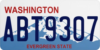WA license plate ABT9307