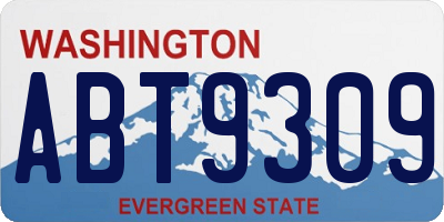 WA license plate ABT9309