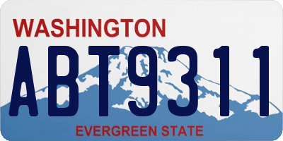 WA license plate ABT9311