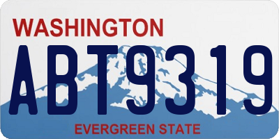 WA license plate ABT9319