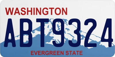 WA license plate ABT9324