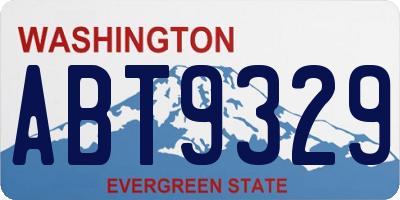 WA license plate ABT9329
