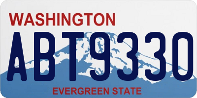 WA license plate ABT9330