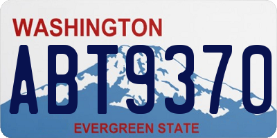 WA license plate ABT9370