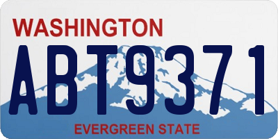 WA license plate ABT9371