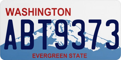 WA license plate ABT9373