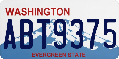 WA license plate ABT9375