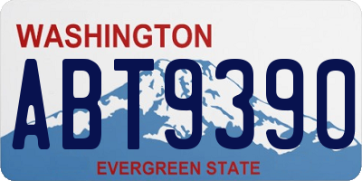 WA license plate ABT9390
