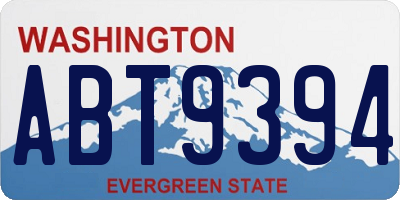 WA license plate ABT9394