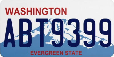 WA license plate ABT9399