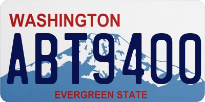 WA license plate ABT9400