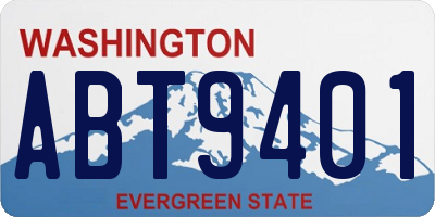WA license plate ABT9401