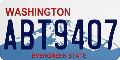 WA license plate ABT9407