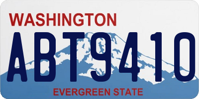 WA license plate ABT9410