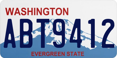 WA license plate ABT9412