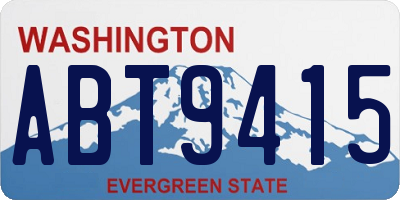 WA license plate ABT9415