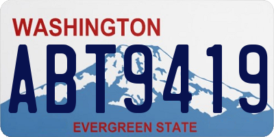 WA license plate ABT9419