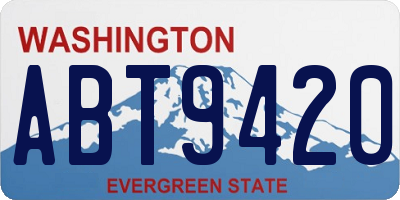 WA license plate ABT9420