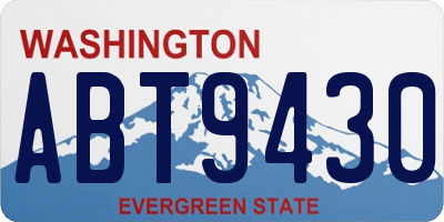 WA license plate ABT9430