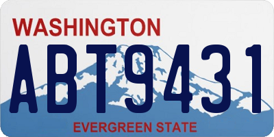 WA license plate ABT9431