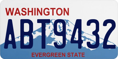 WA license plate ABT9432