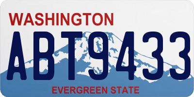 WA license plate ABT9433