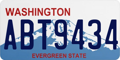 WA license plate ABT9434