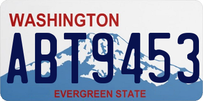 WA license plate ABT9453