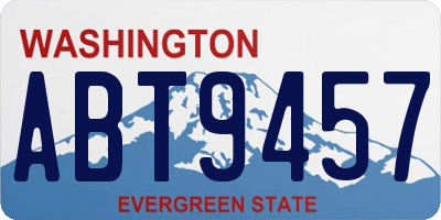 WA license plate ABT9457