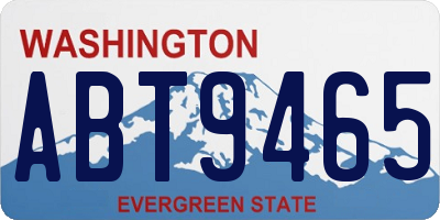 WA license plate ABT9465