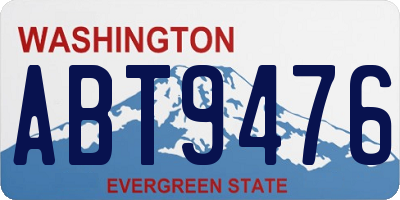WA license plate ABT9476