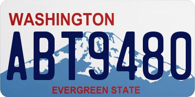 WA license plate ABT9480