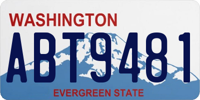 WA license plate ABT9481