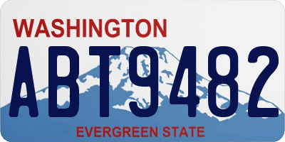 WA license plate ABT9482
