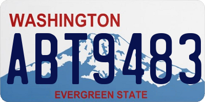 WA license plate ABT9483