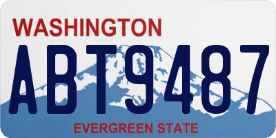 WA license plate ABT9487