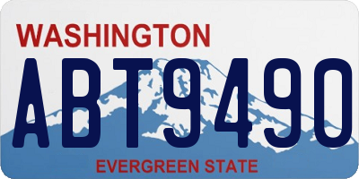 WA license plate ABT9490